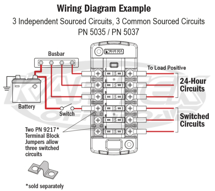 Blue Sea Systems 5035 fuse box wiring diagram
