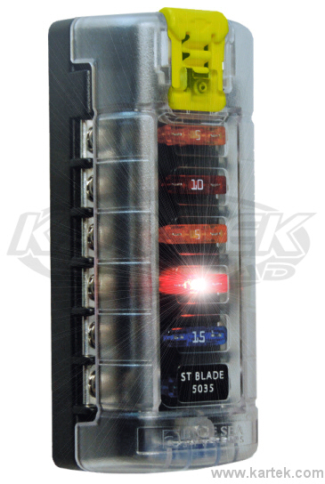 Blue Sea Systems easyID LED fuse lights up when blown