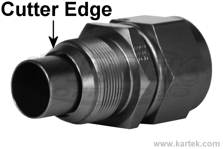 XRP AN hose end black cutter fitting