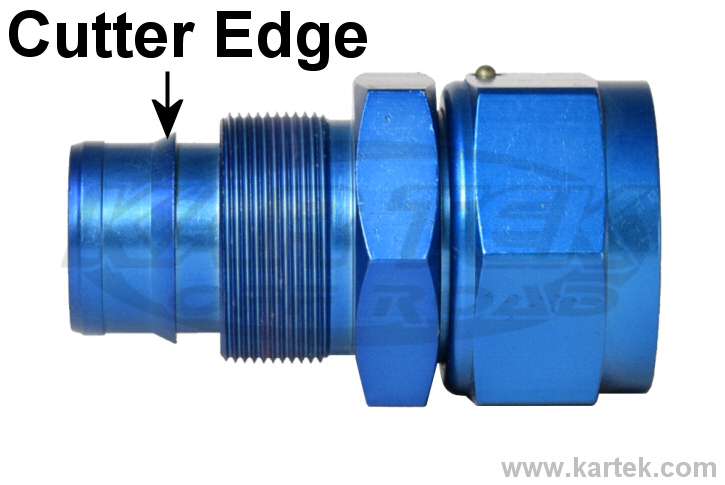 Fragola AN hose end blue cutter fitting