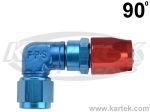Shop Series 3000 90 Degree Hose Ends - Blue & Red Low Profile Now