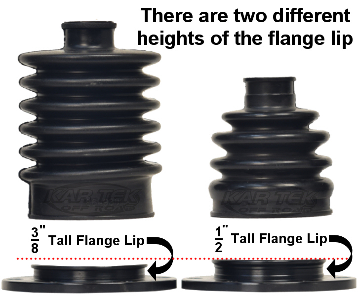what is the difference between porsche 930 single axle boot flanges