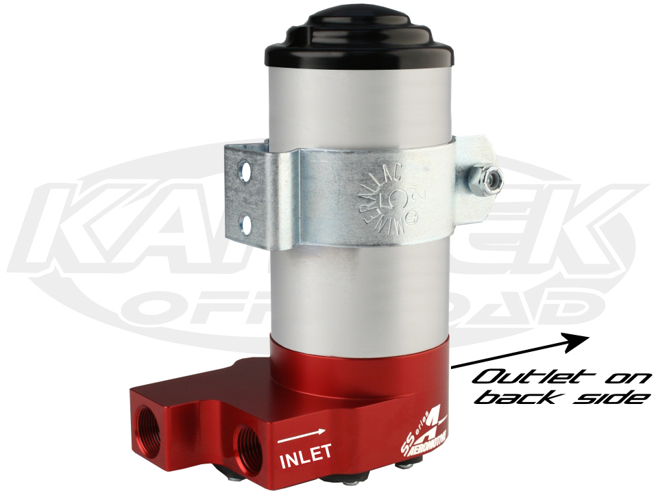 Aeromotive 11213 Red SS Series Billet Aluminum Carburetor Fuel Pump With -8 ORB Inlet And Outlet