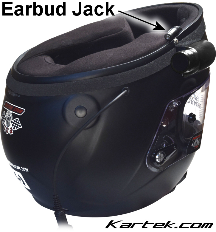 earbud jack on pci race radios helmet