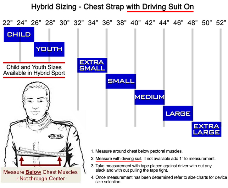 simpson race products head and neck restraint system hans device size chart
