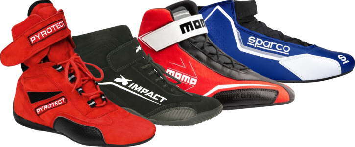 sparco momo impact pyrotect shoes banner