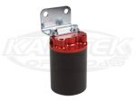12319 - 100 Micron, 3/8" NPT Red/Black Canister Fuel Filter 6.125 tall x 3.75 diameter