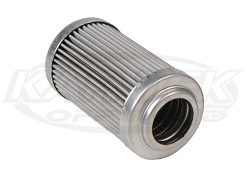 Aeromotive 12635 - 40 Micron Stainless Mesh Post Filter Element 3" Long 1-5/8" Diameter 7/8" Opening