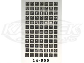 K4 Clear On Black Legend Sheet Clear On Icons, Black Background