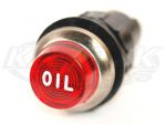 430 Series Engraved Indicator Lights - Red Lens Red HOT