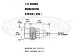 440 Series Engraved Indicator Lights - Blue Lens Blue ALT