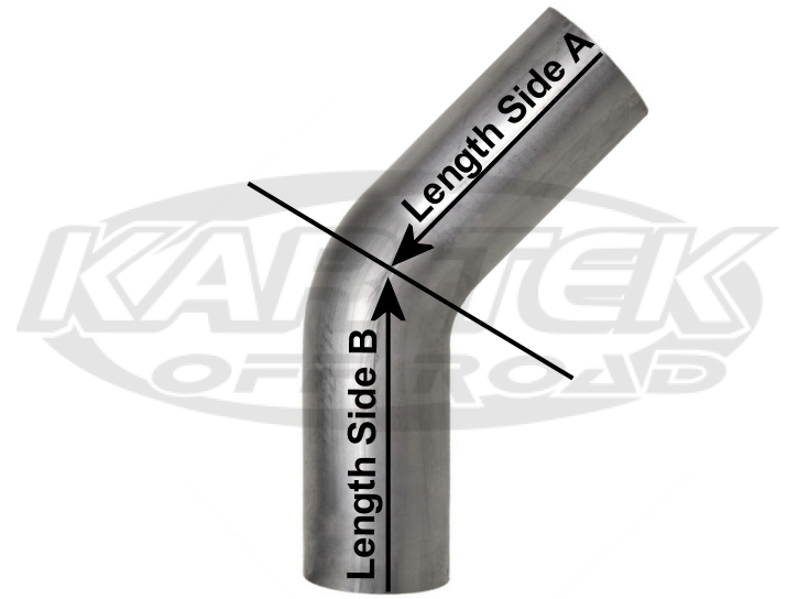 45 degree elbow tubing dimensions