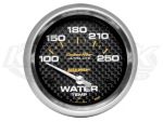 Carbon Fiber 2-5/8" Short Sweep Electric Gauges Oil Temperature 140°F - 300°F