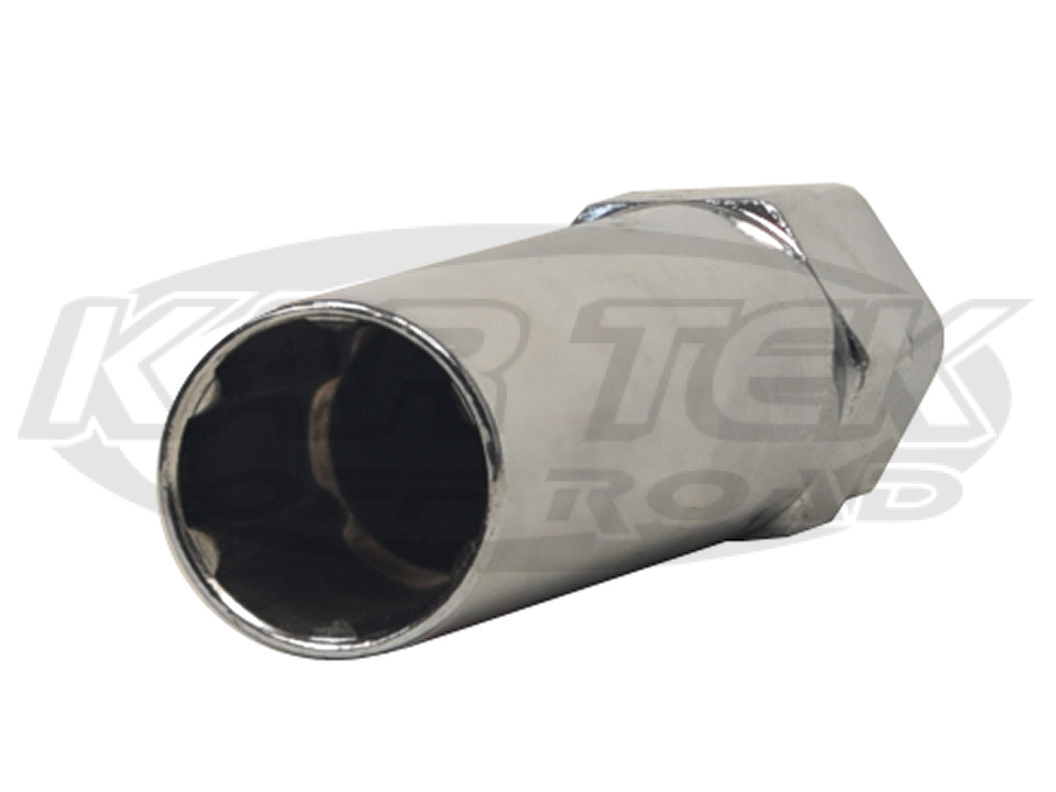 Chrome 6 Point Spline Drive Tuner Style Lug Nut Socket For Our Narrow