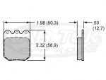 Wilwood 6812 BP-10 Compound 2" Brake Pads 0.500" Thick