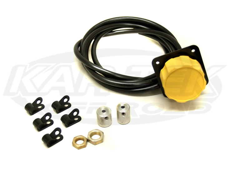 Tilton Racing Standard 72508 Yellow Knob Remote Brake Bias Adjuster Works On 3/8"24 Or 7/16