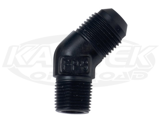 Shop NPT Pipe Thread Male to AN Male 45 Degree Black Aluminum Now