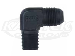 Shop NPT Pipe Thread Male to AN Male 90 Degree Black Aluminum Now