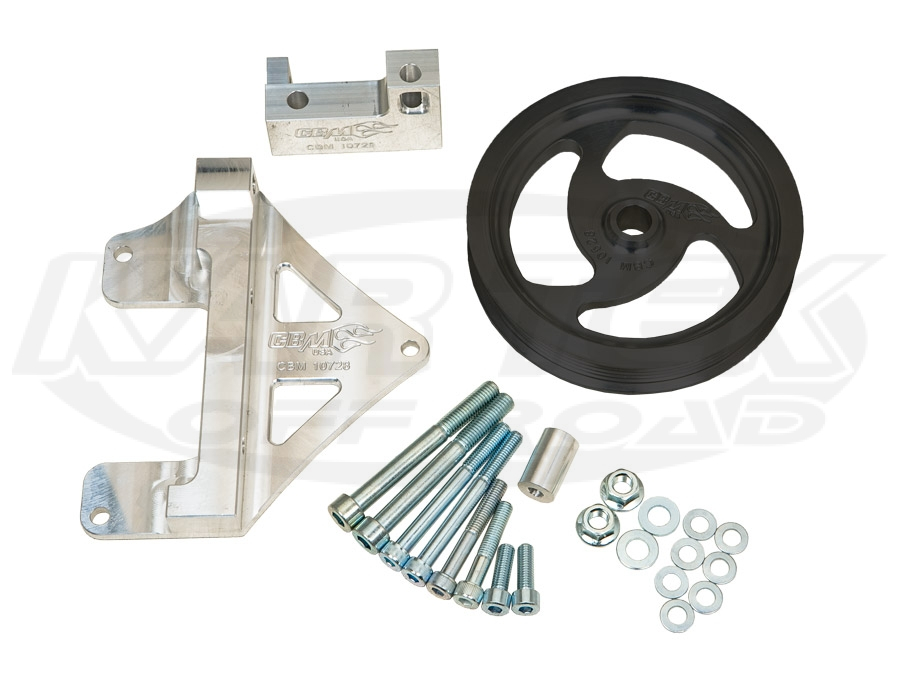 Billet Ecotec Power Steering Bracket Kit Black Pulley Kartek OffRoad