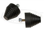 Stepped Cone Bump Stops - 2-1/4" x 2-1/4" Black Pair