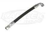 Fox Shocks Replacement -10 Female Straight To -10 Female 90 Degree 18 Inch Long Cloth Braided Hose