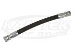 Fox Shocks Replacement -12 Female Straight To -12 Female Straight 18 Inch Long Cloth Braided Hose