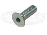 Stainless Steel 1" Long 1/4"-28 Fine Thread Flat Head Allen Bolt
