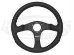 MOMO Competition 13-3/4" - 350mm Diameter +1/8" Dish Black Perforated Air Leather Steering Wheel