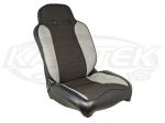 Enduro High Back Recliner Suspension Seat Recliner, Black/Grey Tweed