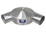 UMP 10116 Air Filter Aluminum Box For Holley Or Edelbrock Carburetors With Dual 4" Inlets