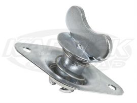 Self-Ejecting Quarter Turn Fastener Wingnut Countersunk Steel Button 0.550 Length For #6 Spring