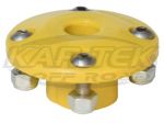 AutoFab Replacement 2-9/16" Yellow Urethane Hood Pin Bushing With Bolts And Nyloc Nuts