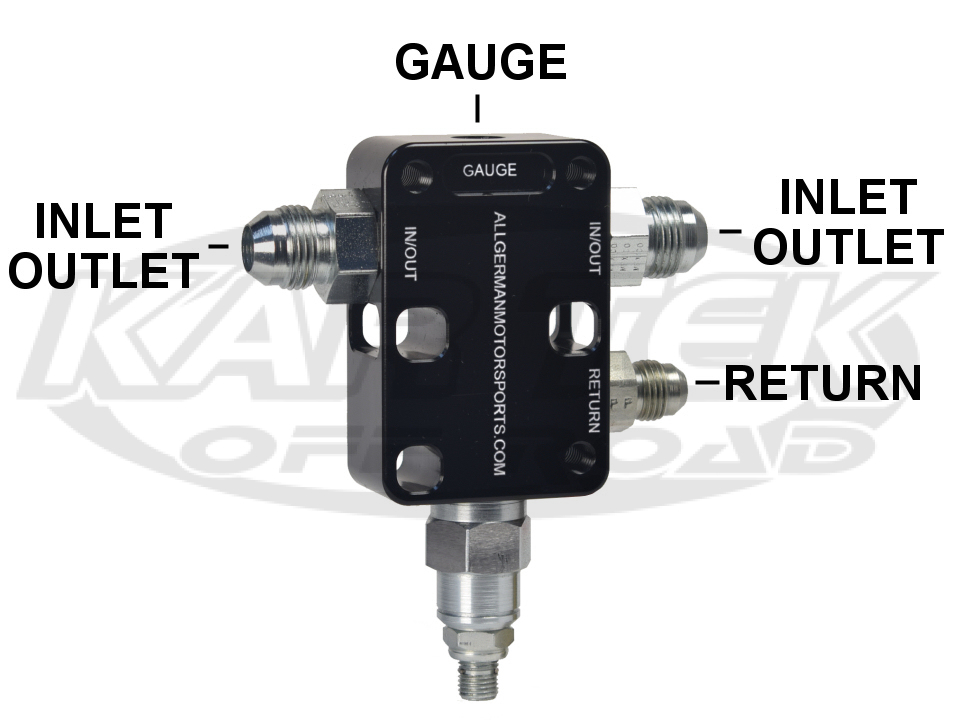 All German Motorsports Power Steering Relief Valve 8 Pressure In/Out