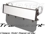 Axia Alloys Clamp On Black Anodized Billet Aluminum Translucent Sun Visor With 12" Convex Mirror