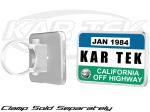 Axia Alloys Clear Anodized Billet Aluminum Clamp On California OHV Green Sticker Registration Plate