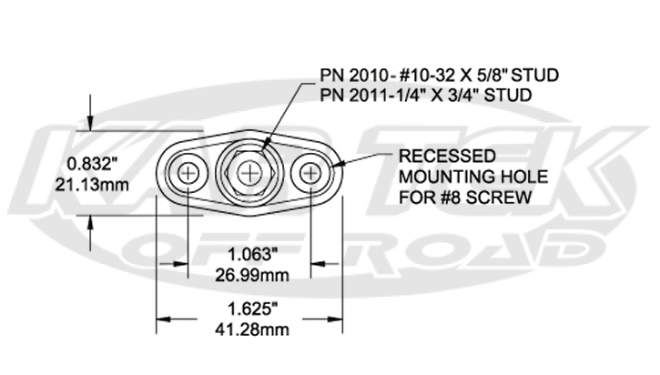 Blue Sea Systems 2010 mini power stud dimensions