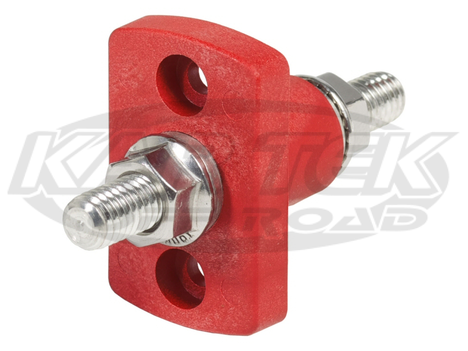 Blue Sea Systems 3/8" Stud Red Positive Battery Terminal Feed Through