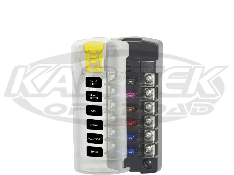 Blue Sea System 6 Separate Circuit ATO Blade Fuse Block 30A Max Per