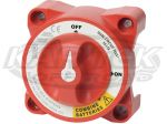 Blue Sea Systems Dual Circuit Plus E-Series Red Dual Battery Cut Off Switch Without AFD