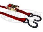 Boxer Tie Downs 1" x 9 Foot Red Ratchet Strap 1000 Pound Working Load Limit