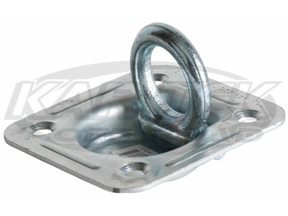 Boxer Tie Downs 4 1 2 x 4 7 8 Recessed Folding Trailer Tie Down D Ring 5 000 lbs Rating Kartek Off Road