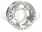 BTR Racing Beadlock Wheel 15" x 7" With Polished Ring 5 Lug 205mm Bolt Pattern 2-1/2" Back Spacing