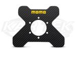 MOMO 6 Bolt Steering Wheel Four Button Carbon Fiber Panel Fits All Standard 6 Bolt Steering Wheels