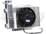 CBR Performance Products Aluminum Power Steering Reservoir And Cooler Combo With 6-1/2" Fan -12 ORB