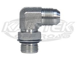 AN -6 Male To AN -6 ORB 9/16"-18 Thread Male O-Ring Port 90 Degree Steel Fittings 2062-6-6S