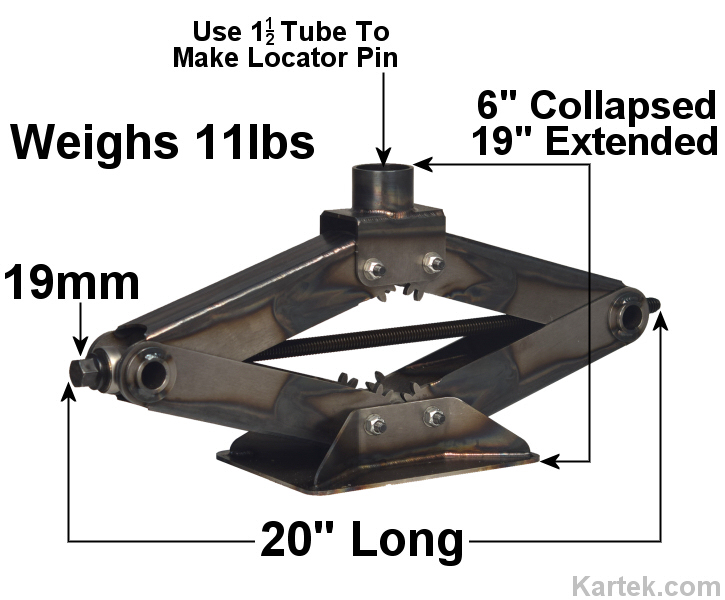 es motorsports 4130 chromoly tig welded scissor jacks