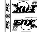 Fox 2.0" Performance Series Shock Black Logo Stickers With Clear Background 6-7/8" x 6-7/8"