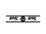 Fox Shocks 2.0" Pro Series Shock Black Logo Stickers With Clear Background 6-1/4" x 1-3/8"