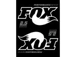 Fox Shocks 2.5" Performance Series Shock White Logo Reservoir Stickers With Black Background