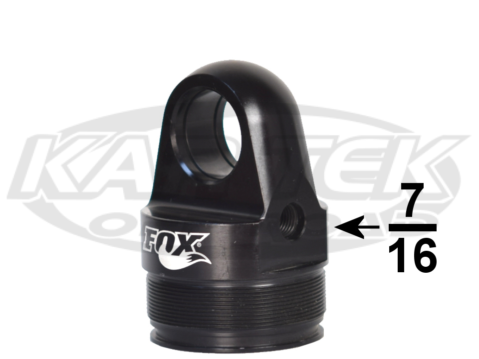 Fox 2.5" Emulsion Shock Body Cap With 7/16" ORB Port For 7/8" Shaft